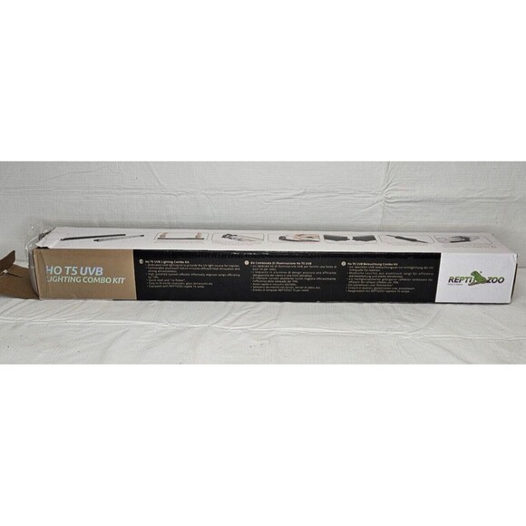 REPTI ZOO T5 HO UVB Lighting Combo Kit, Terrarium Hood Comes w/Tropical 5.0 T5 - Picture 3 of 10